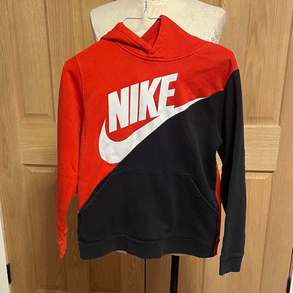 Nike Two-Tone Red and Black Hoodie